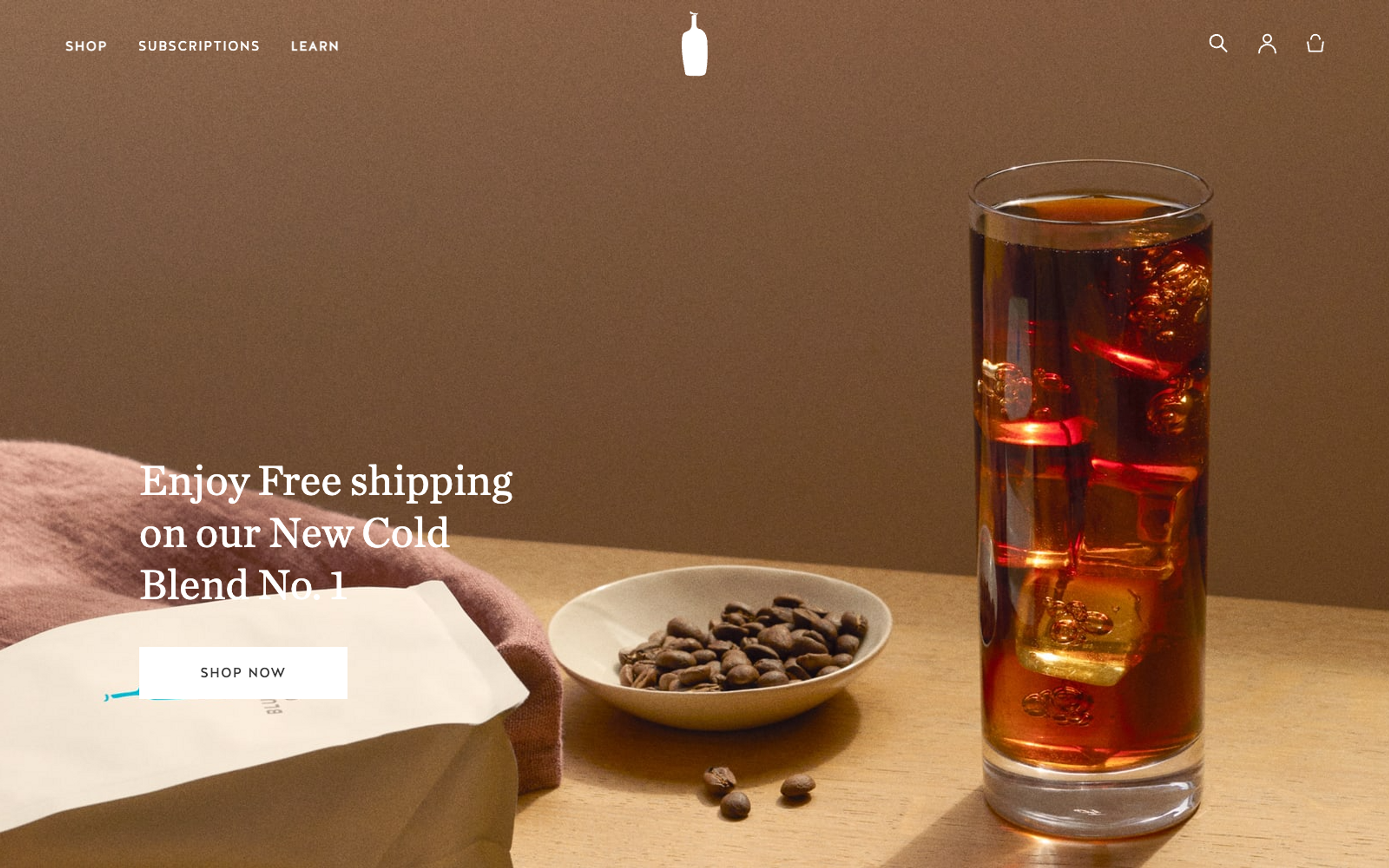 Blue Bottle Coffee Home Page