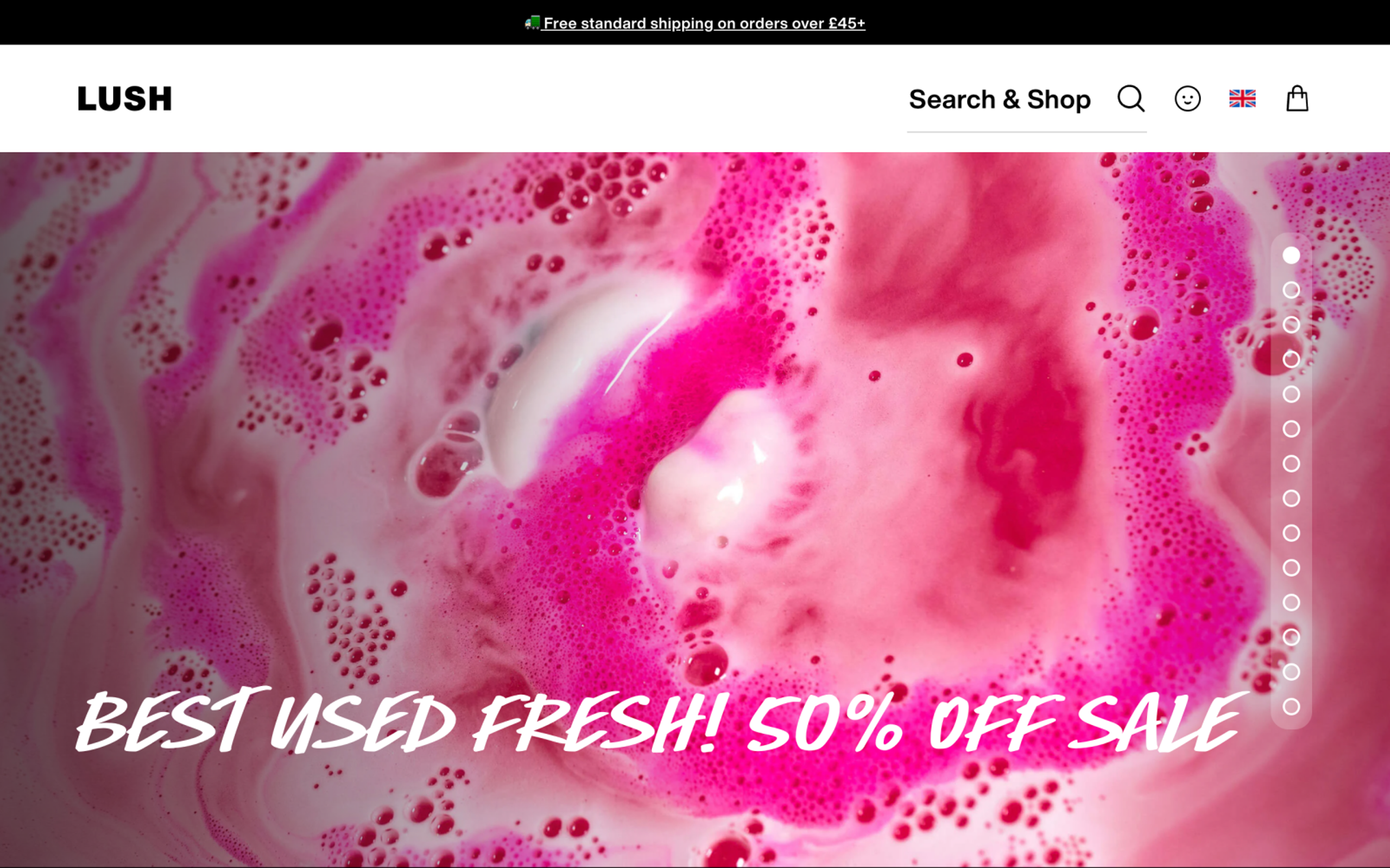 Lush Home Page
