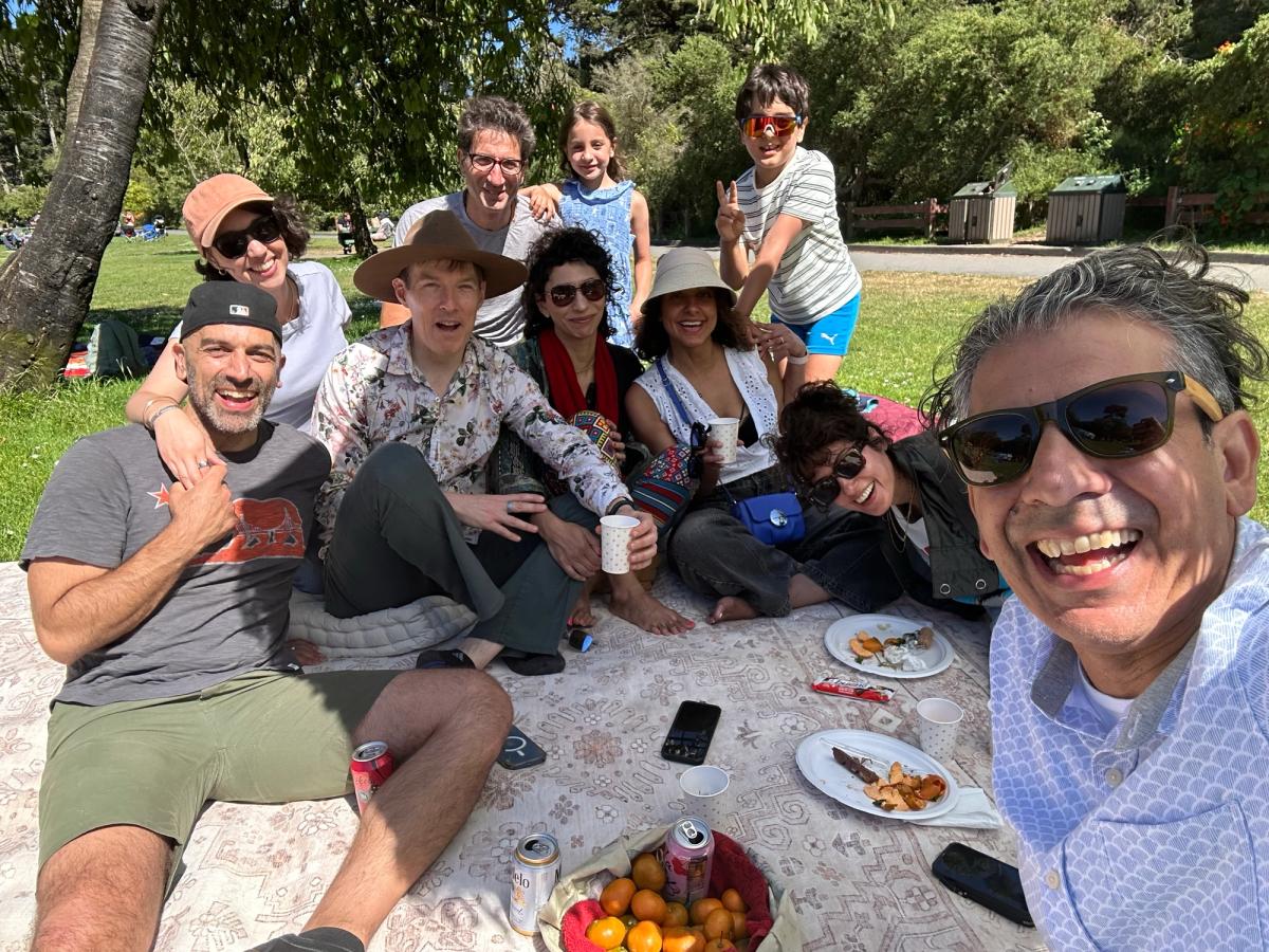 The whole gang in the park
