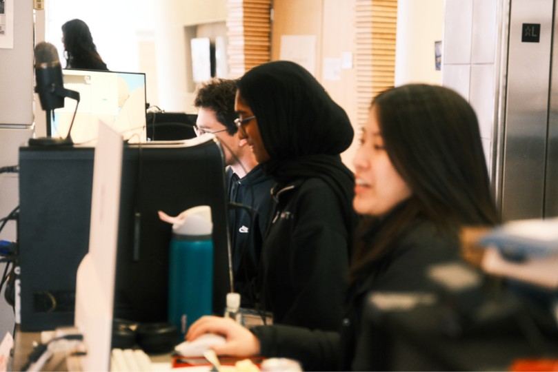 VT CRO members working at computers