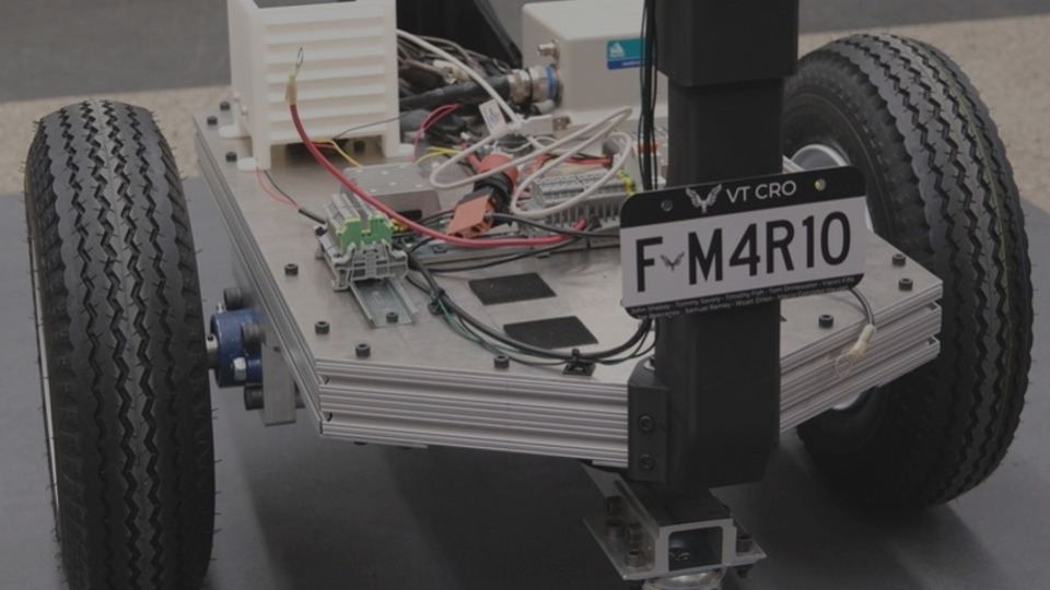 AutoNav rover with its VT CRO license plate