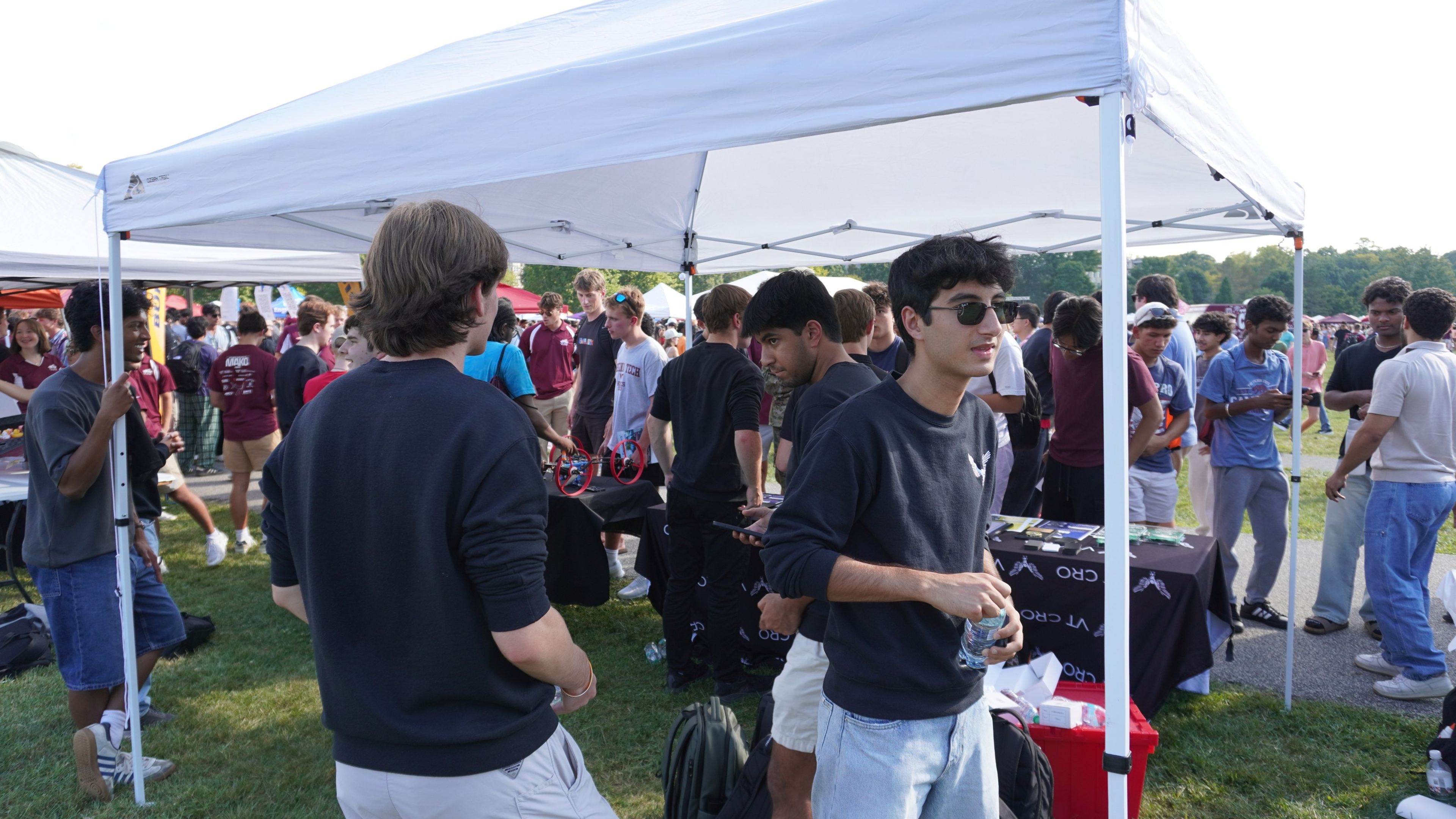 The VT CRO tent busy with students
