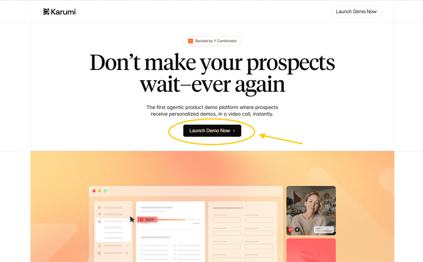 Illustration: 1. The prospect starts the demo whenever they want