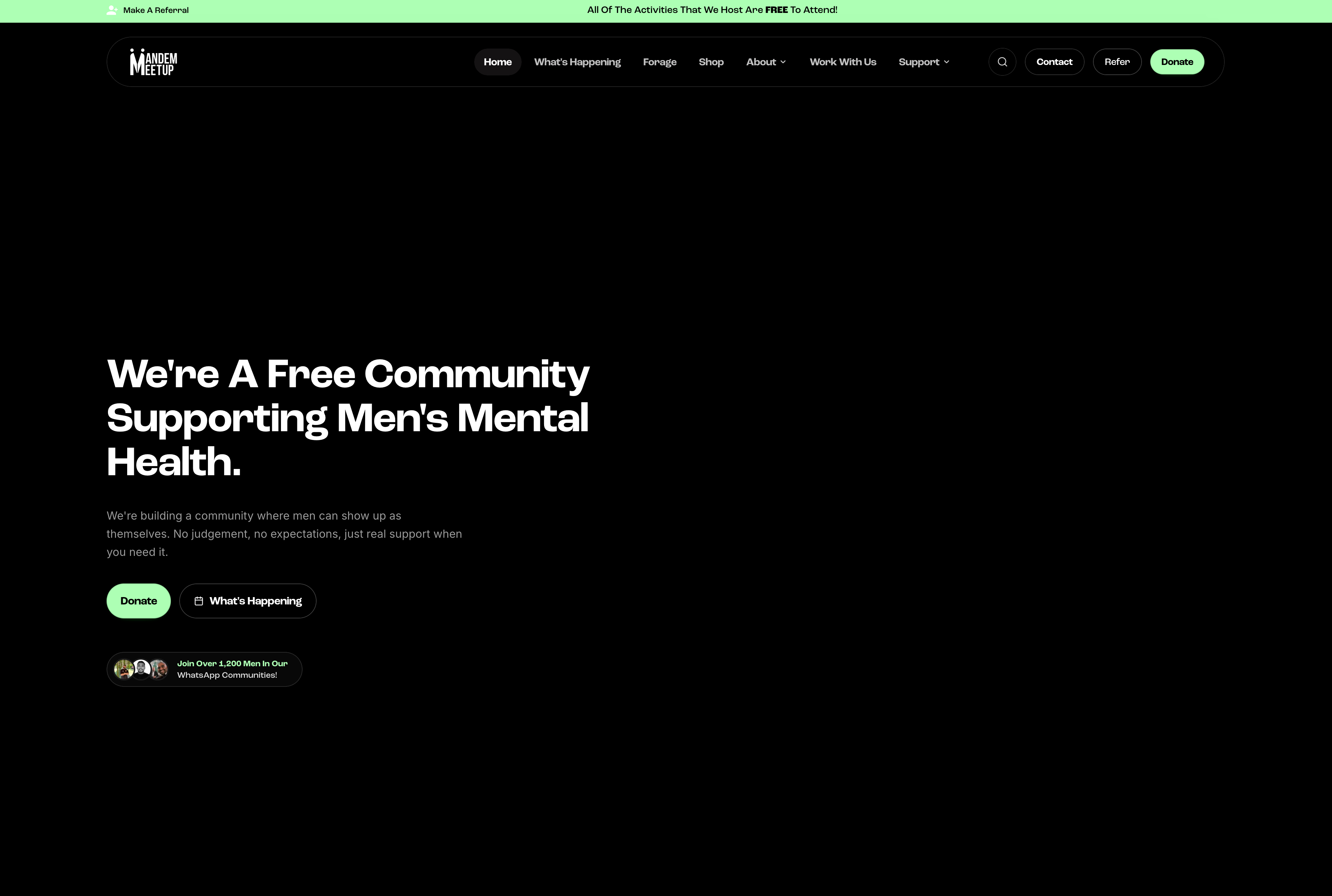 The website