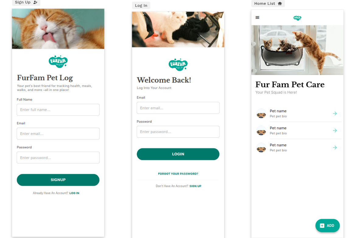FurFam Pet Log App