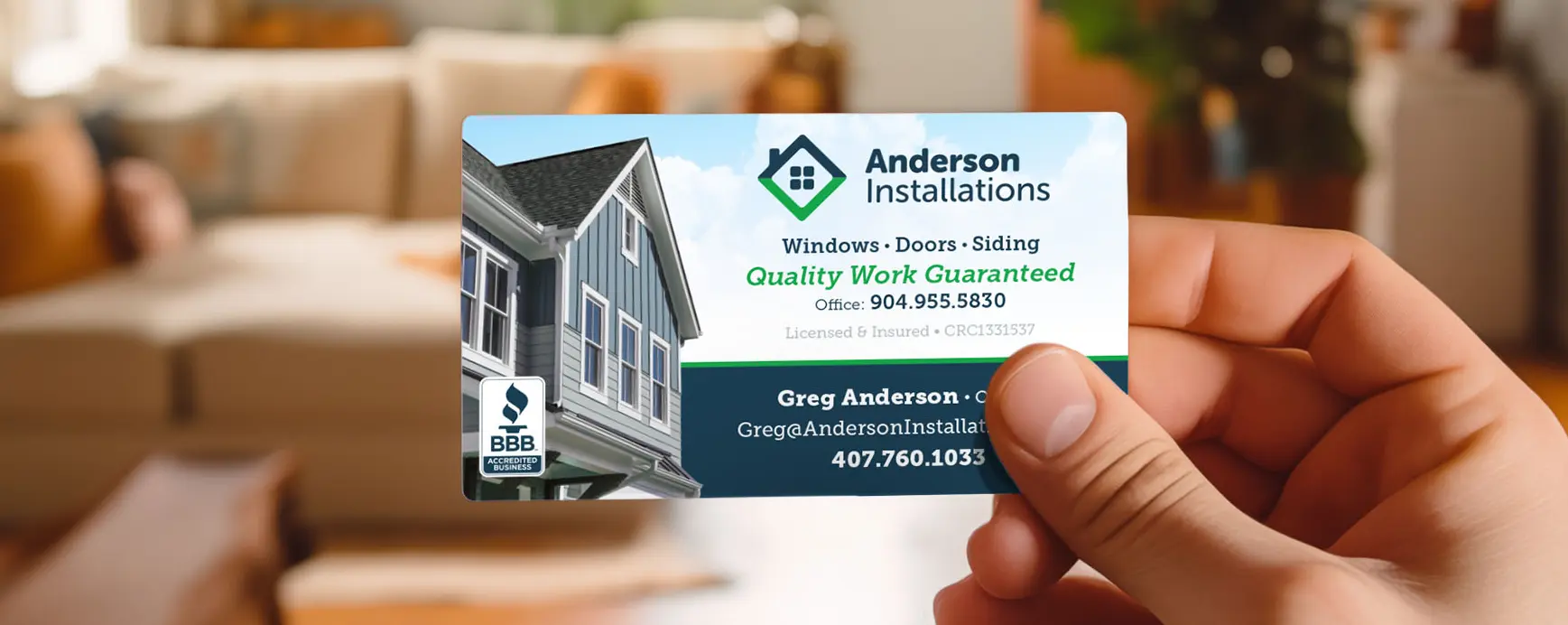 Anderson Installations Business Card
