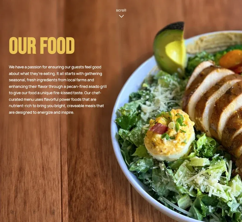 Screenshot of the Pecan Craft Kitchen website