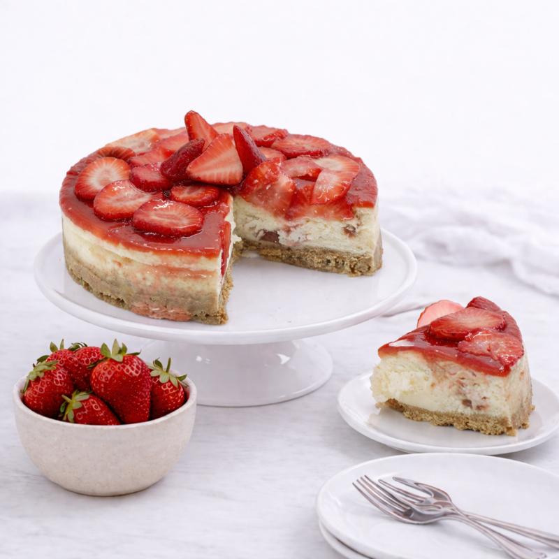 Delicious Strawberry Cheesecake 4 Portion - Cakes gift from Buy Any Flowers Dubai in Al Quoz Industrial Area 4, Dubai, UAE - image 3