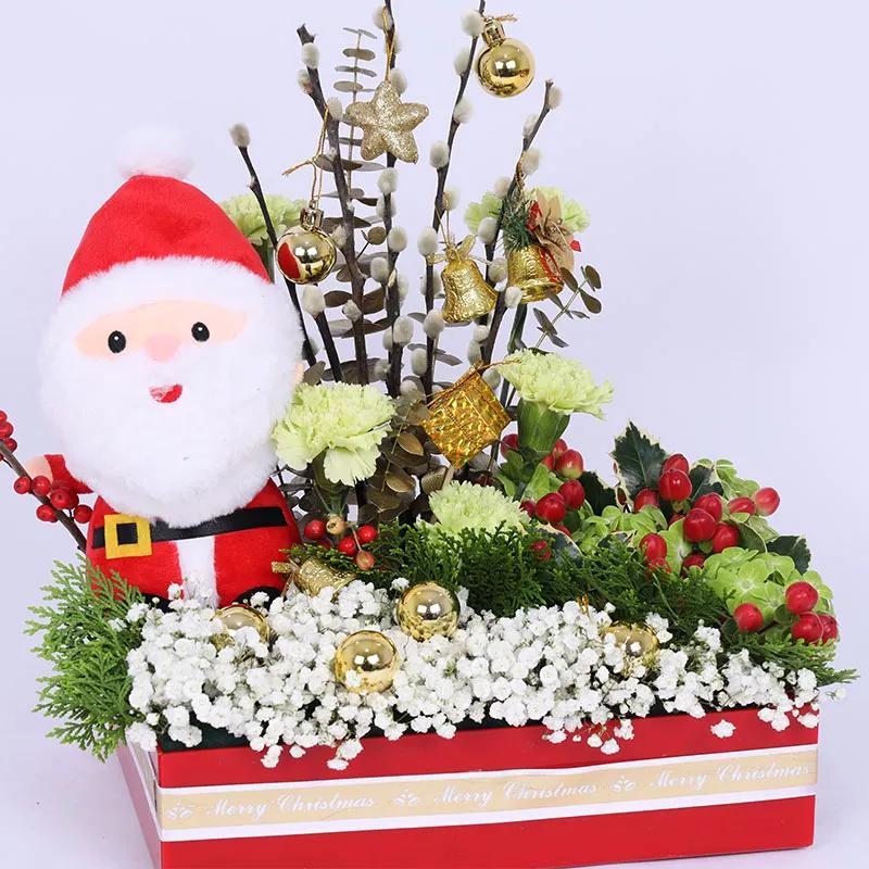 Santas Wishes Flower Tray Red - Flowers gift from Buy Any Flowers Dubai in Al Quoz Industrial Area 4, Dubai, UAE - image 2
