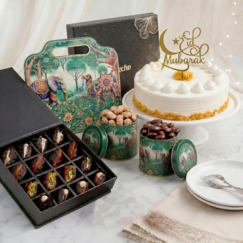 Eid Mubarak Cream Cheese Kunafa Celebration Hamper - Gifts gift from Buy Any Flowers Dubai in Al Quoz Industrial Area 4, Dubai, UAE