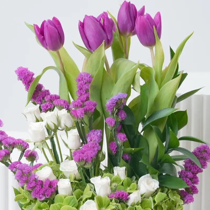 Lavender Grace Mothers Day Vase - Flowers gift from Buy Any Flowers Dubai in Al Quoz Industrial Area 4, Dubai, UAE - image 2