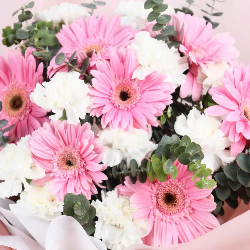 Glow Gerbera and Carnation Bouquet thumbnail 3