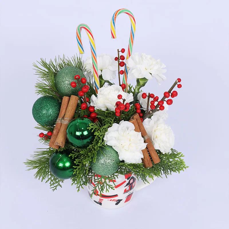 Christmas Joy Flowers in Mug thumbnail 4