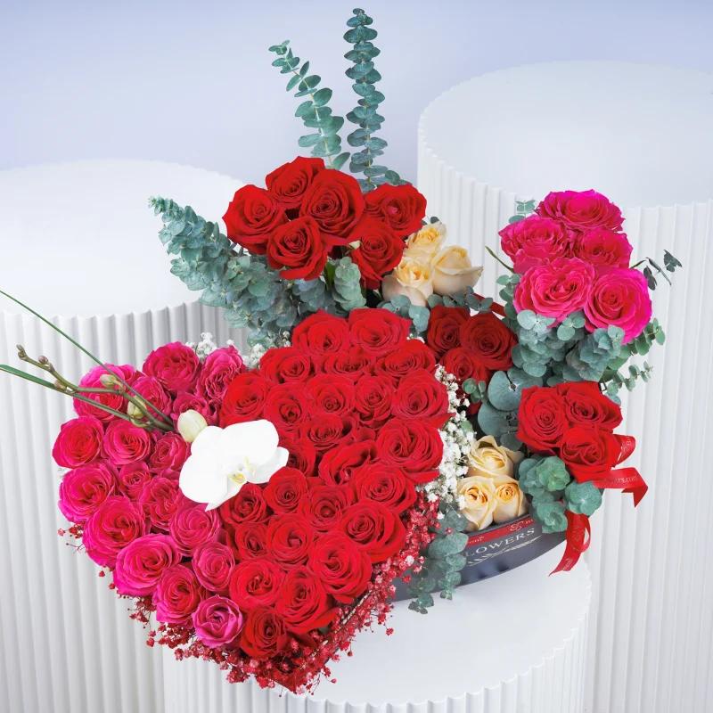 Luxe Mix Roses with Phalaenopsis in Dubai