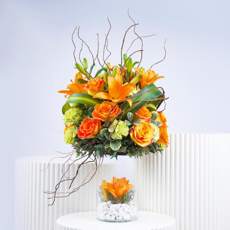 Sunset Memory Flower Arrangement - Flowers gift from Buy Any Flowers Dubai in Al Quoz Industrial Area 4, Dubai, UAE