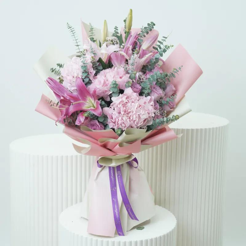 Pastel Elegance Mix Flower Bouquet - Flowers gift from Buy Any Flowers Dubai in Al Quoz Industrial Area 4, Dubai, UAE