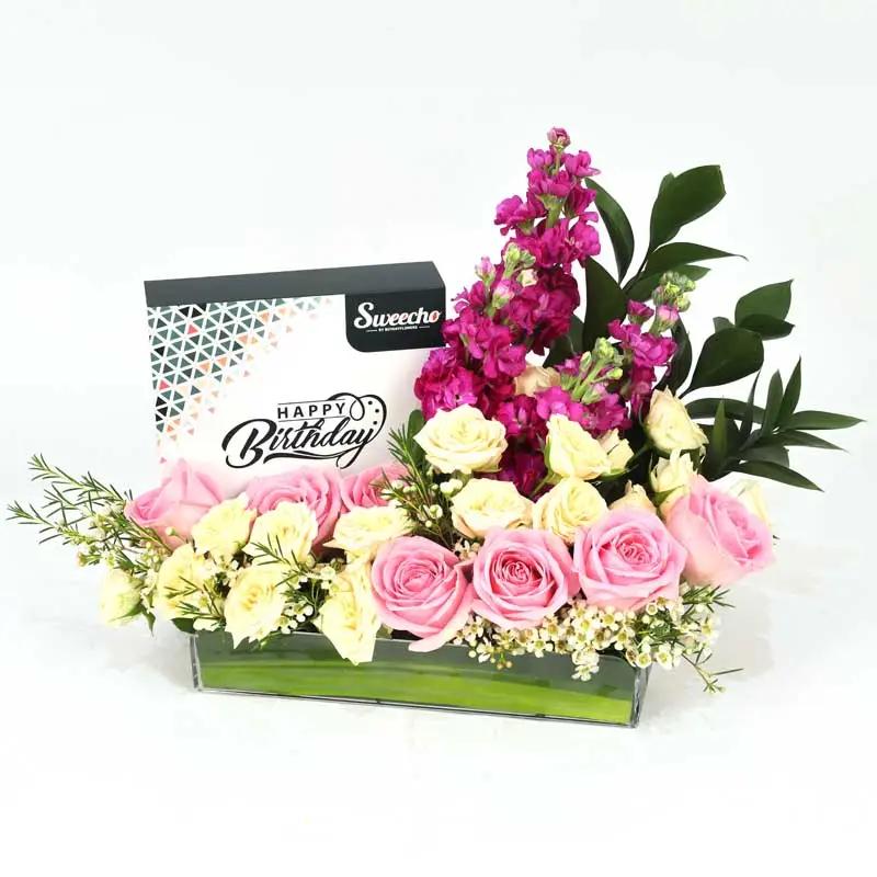 Warmth Flowers and Birthday Chocolates Arrangement - Flowers gift from Buy Any Flowers Dubai in Al Quoz Industrial Area 4, Dubai, UAE - image 3