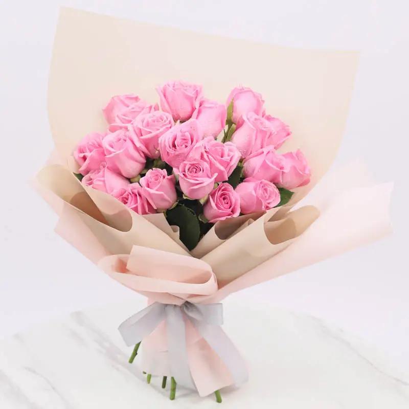 Belle 21 Pink Roses Bouquet - Flowers gift from Buy Any Flowers Dubai in Al Quoz Industrial Area 4, Dubai, UAE