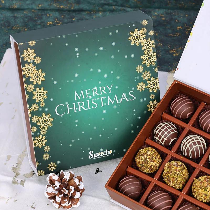 Christmas Chocolate Truffles 16 Pcs By Sweecho thumbnail 3