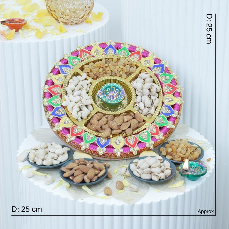 Luxury Dry Fruit Thali Gift Hamper thumbnail 4