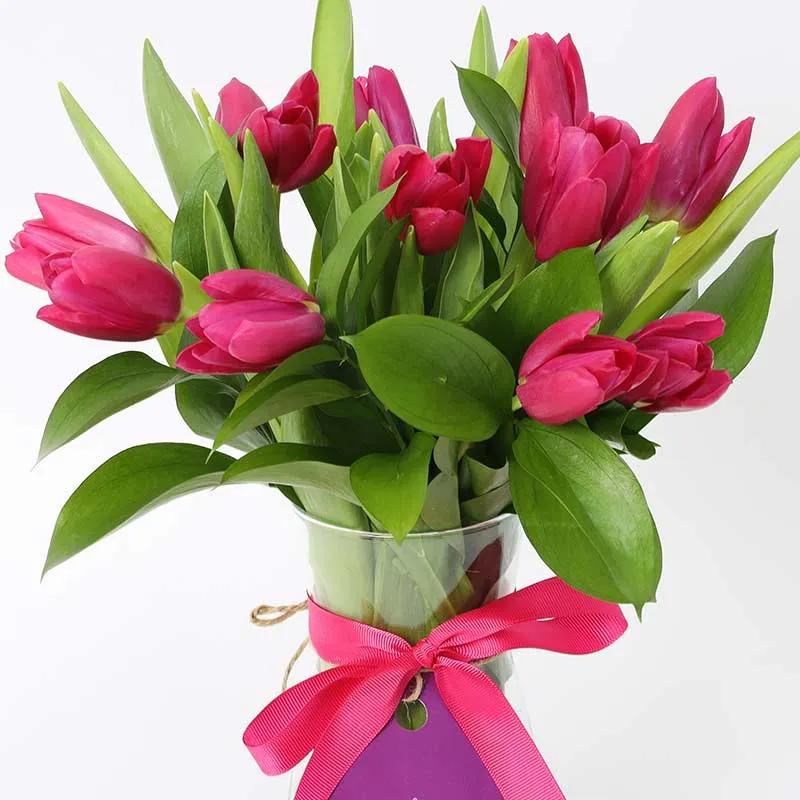 Ruby 11 Dark Pink Tulips - Flowers gift from Buy Any Flowers Dubai in Al Quoz Industrial Area 4, Dubai, UAE - image 3
