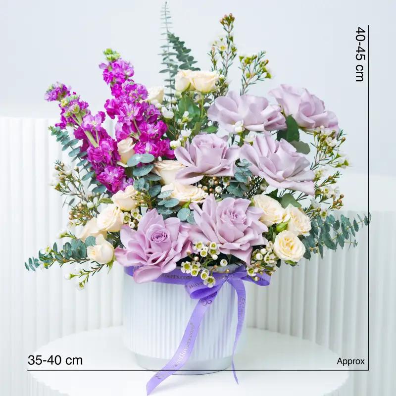 Majestic Flowers in White Ceramic Pot - Flowers gift from Buy Any Flowers Dubai in Al Quoz Industrial Area 4, Dubai, UAE - image 3