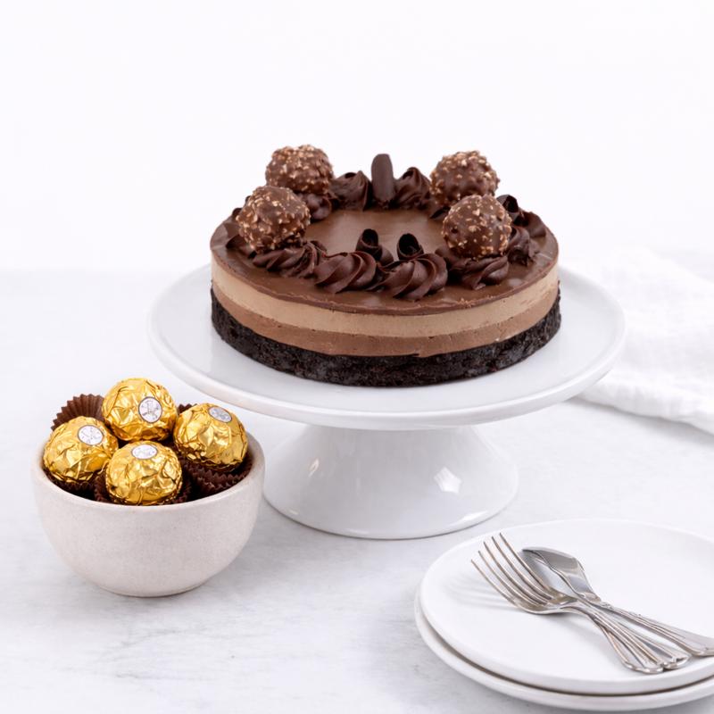 Chocolate Mousse Cake 4 Portion - Cakes gift from Buy Any Flowers Dubai in Al Quoz Industrial Area 4, Dubai, UAE