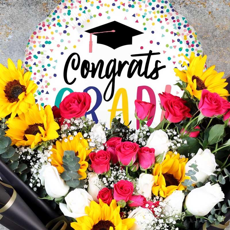 Congrats Grads Bouquet - Flowers gift from Buy Any Flowers Dubai in Al Quoz Industrial Area 4, Dubai, UAE - image 2