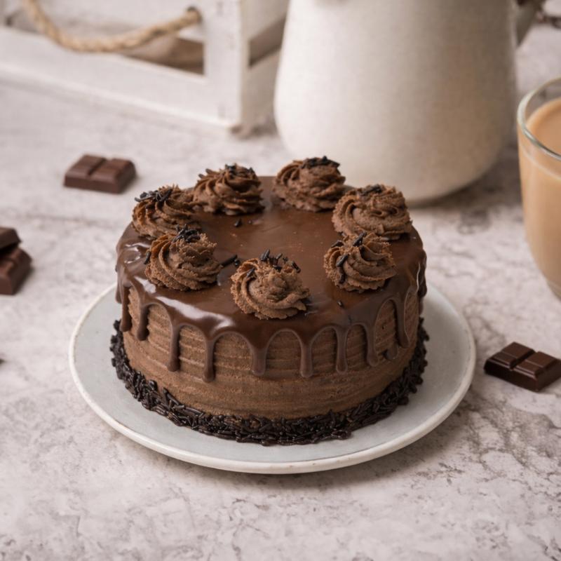 Chocolate Mono Cake - Cakes gift from Buy Any Flowers Dubai in Al Quoz Industrial Area 4, Dubai, UAE