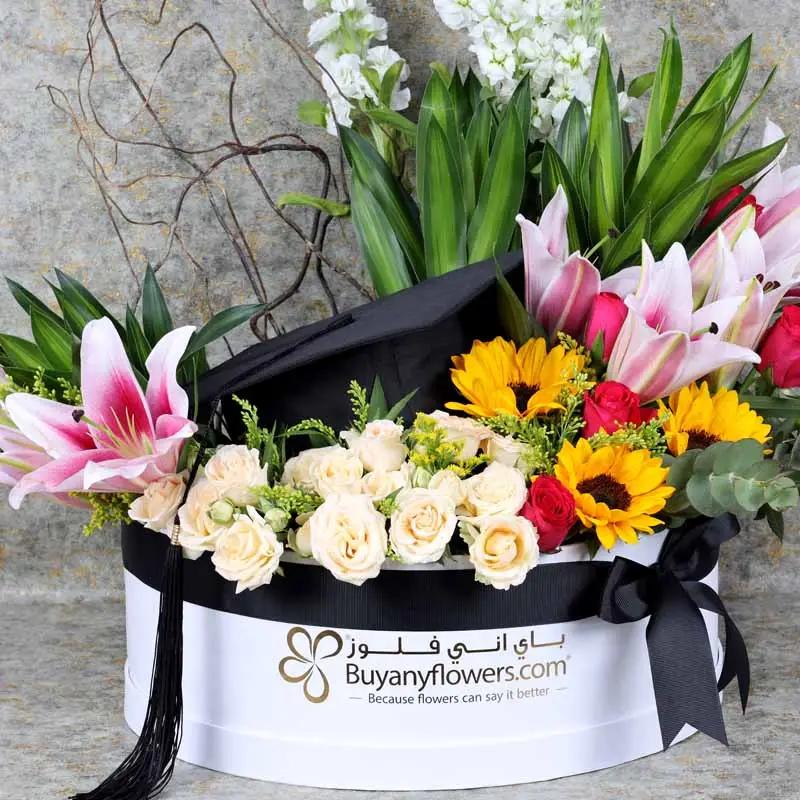 Graduation Grand Wishes Flower Box - Flowers gift from Buy Any Flowers Dubai in Al Quoz Industrial Area 4, Dubai, UAE - image 2