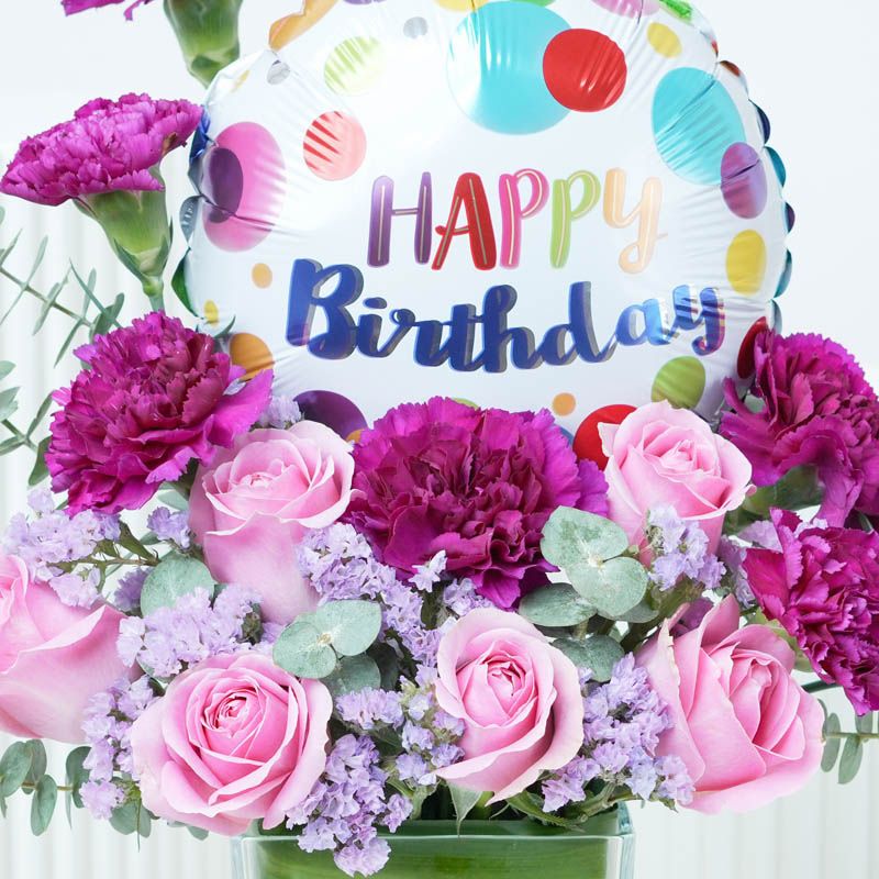 Cute Birthday Balloon and Flower Vase thumbnail 3