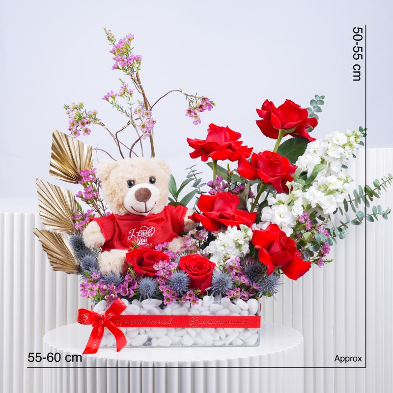 Ruby Garden Flower Arrangement - Flowers gift from Buy Any Flowers Dubai in Al Quoz Industrial Area 4, Dubai, UAE - image 4