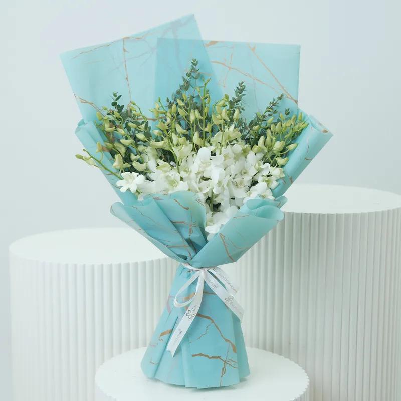 15 White Orchid Bouquet in Dubai