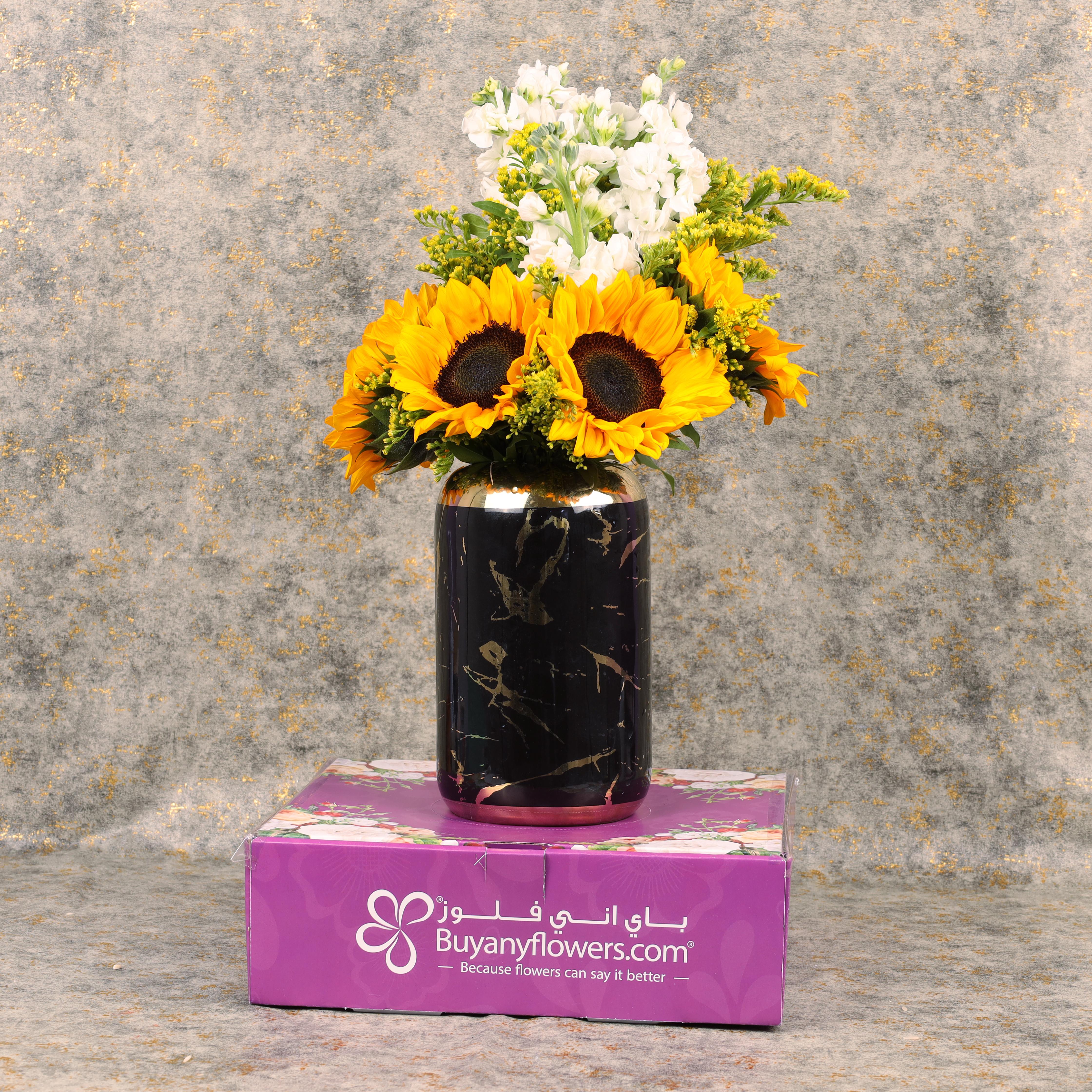 Sunshine Bliss Flower Arrangement - Flowers gift from Buy Any Flowers Dubai in Al Quoz Industrial Area 4, Dubai, UAE - image 3