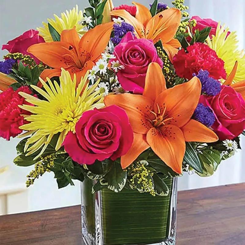 Healing Sorrow Mix Flowers Vase thumbnail 2