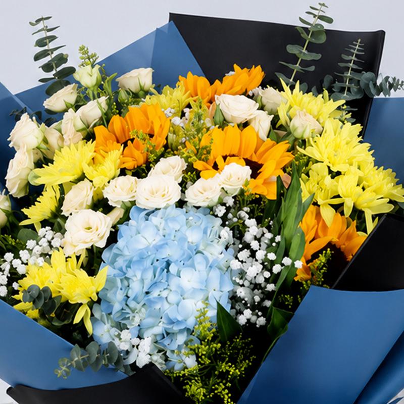 Alpha Flower Bouquet and Assorted Chocolates - Flowers gift from Buy Any Flowers Dubai in Al Quoz Industrial Area 4, Dubai, UAE - image 2