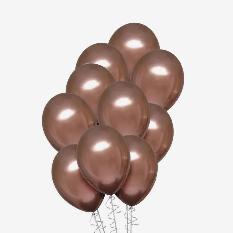 Brown Chrome Balloons 10 Pcs in Dubai