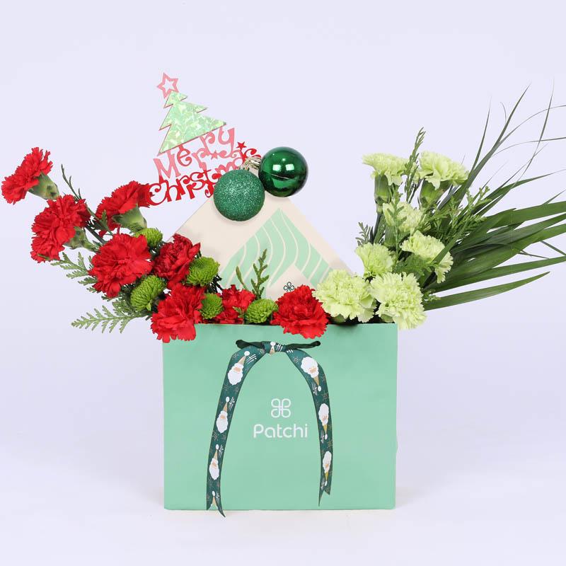 Merry Christmas Flower Patchi Arrangement thumbnail 2