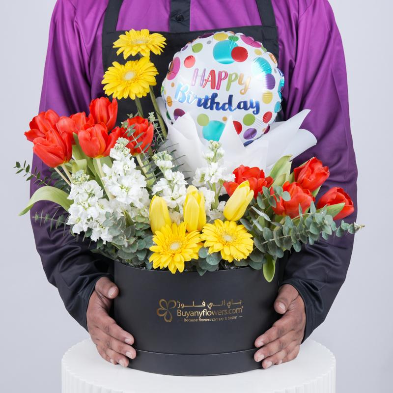 Fantastic Birthday Flower Box - Flowers gift from Buy Any Flowers Dubai in Al Quoz Industrial Area 4, Dubai, UAE - image 3