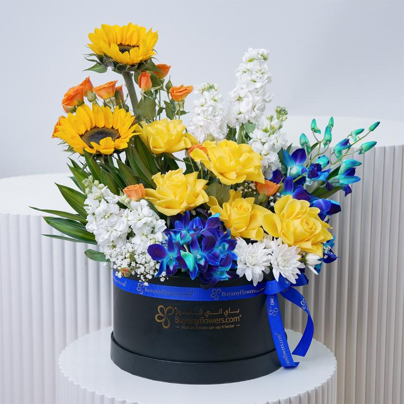 Fresh Feeling Flower Box - Flowers gift from Buy Any Flowers Dubai in Al Quoz Industrial Area 4, Dubai, UAE