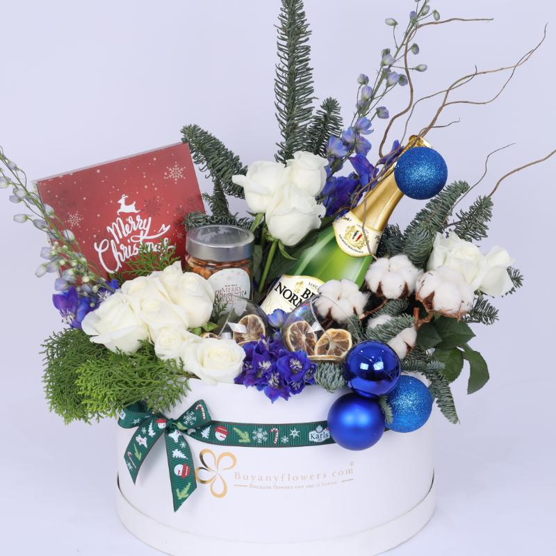 Sparkling Christmas Flower Hamper thumbnail 2