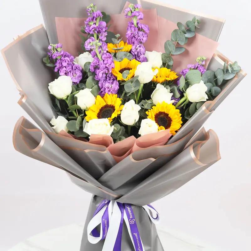 Sunshine Sunflowers and Roses Bouquet - Flowers gift from Buy Any Flowers Dubai in Al Quoz Industrial Area 4, Dubai, UAE - image 3