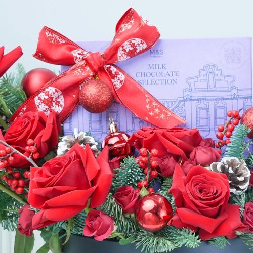 Christmas Choco Roses Box - Gift Sets gift from Buy Any Flowers Dubai in Al Quoz Industrial Area 4, Dubai, UAE - image 3