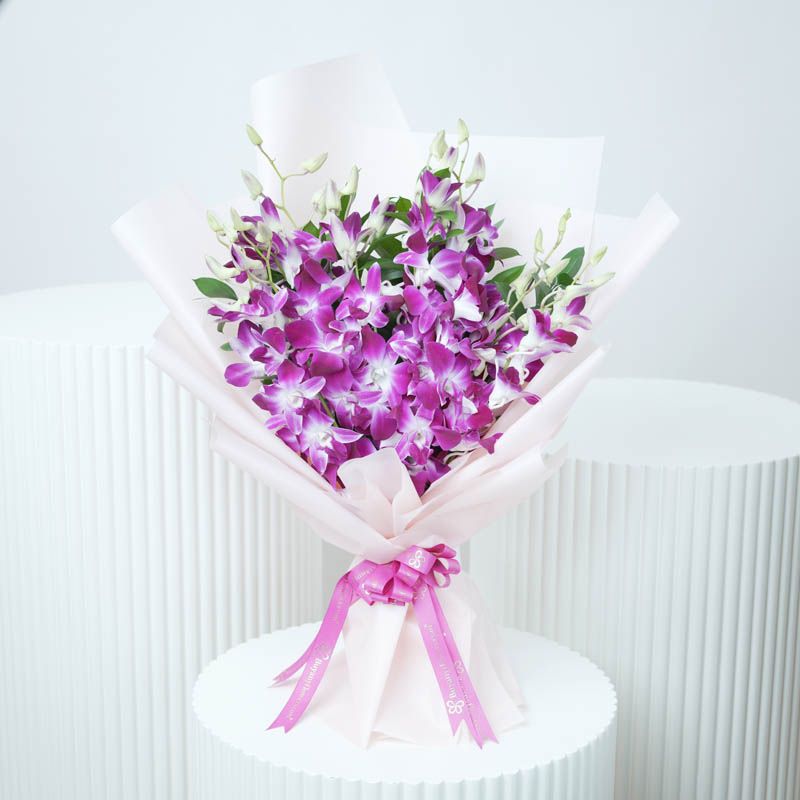Purple Orchid Bouquet 1