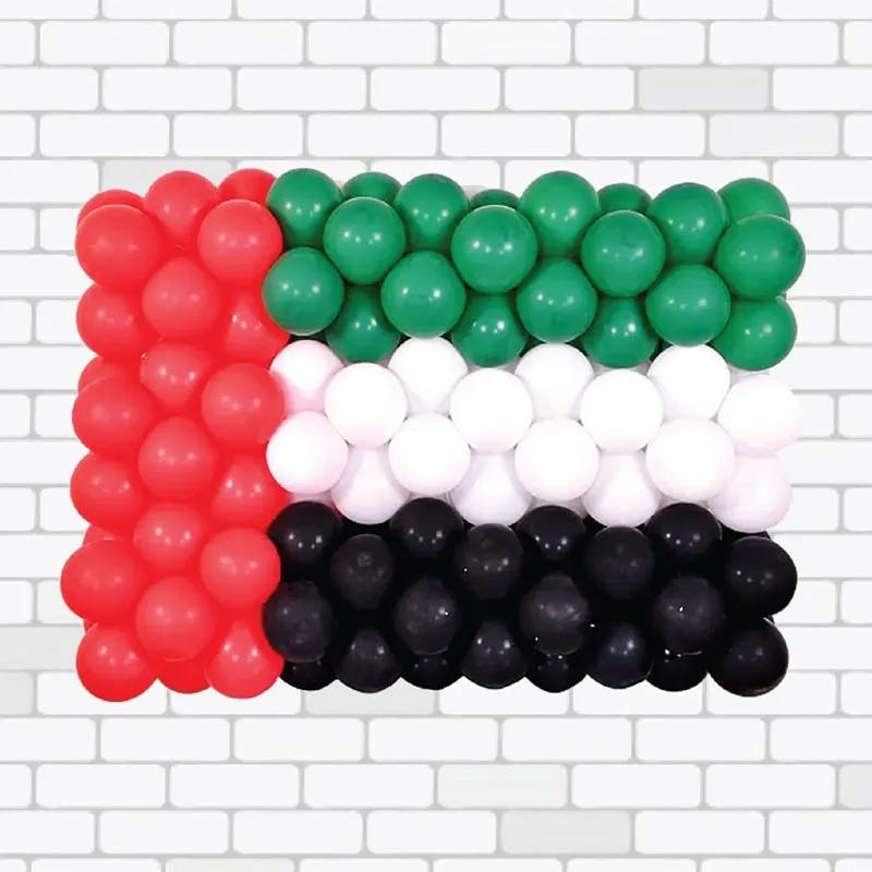 UAE Flag Shape Balloons 100 Pcs - Gifts gift from Buy Any Flowers Dubai in Al Quoz Industrial Area 4, Dubai, UAE