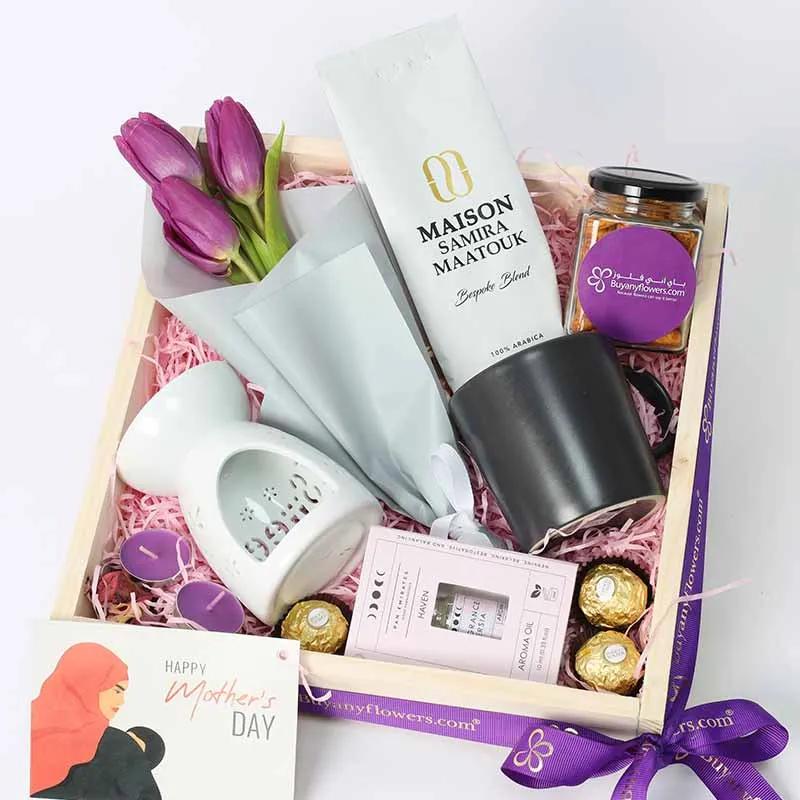 Coffee Snack and Aroma Hamper for Mothers Day - Gifts gift from Buy Any Flowers Dubai in Al Quoz Industrial Area 4, Dubai, UAE - image 2