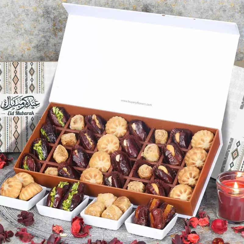 Eid Stuffed Dates Mamoul and Baklawa By Sweecho 32 Pcs Peach thumbnail 2