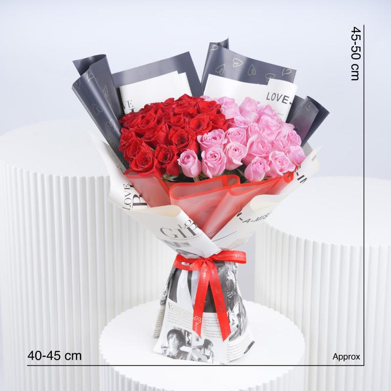 Cute Love 51 Roses Bouquet - Flowers gift from Buy Any Flowers Dubai in Al Quoz Industrial Area 4, Dubai, UAE - image 4