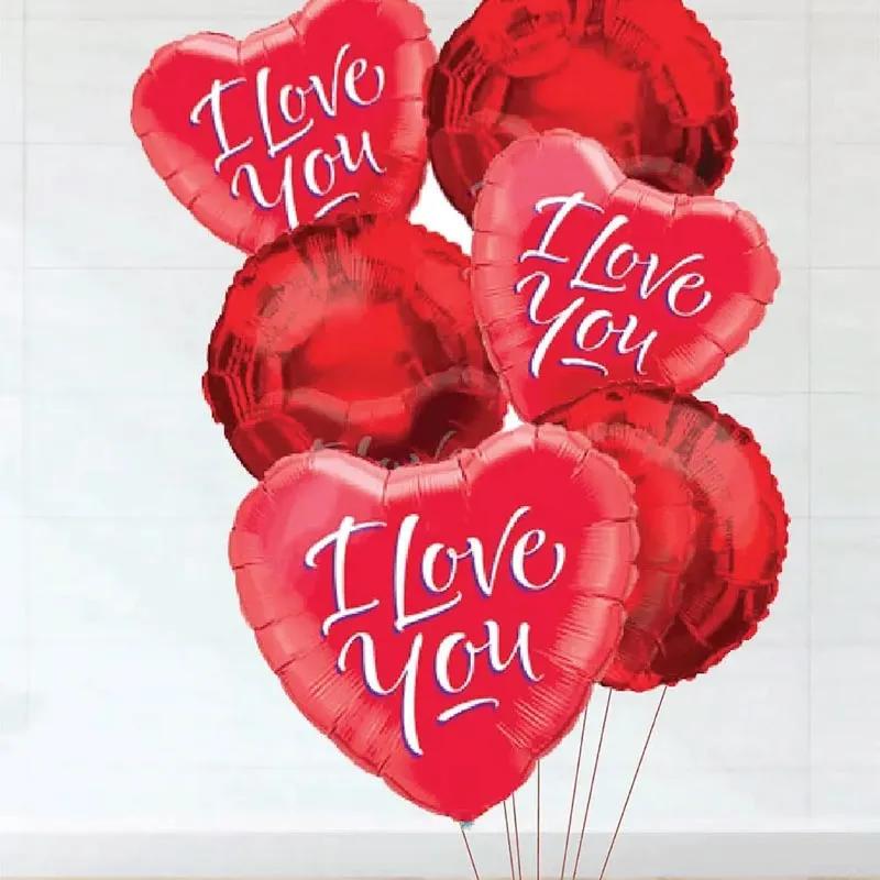 I Love You N Red Helium Balloons thumbnail 2