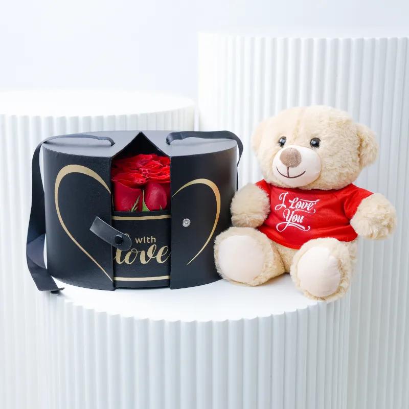 Love Surprise Black Box and I Love You Teddy - Gift Sets gift from Buy Any Flowers Dubai in Al Quoz Industrial Area 4, Dubai, UAE